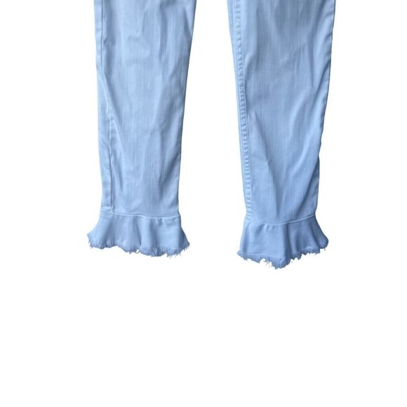 AOLA Jeans Los Angeles Zoe ruffle hem jeans white women’s size 25 - Picture 3 of 12